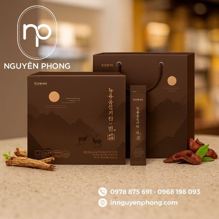 Mẫu túi giấy đựng thuốc đông y kích thước trung bình 